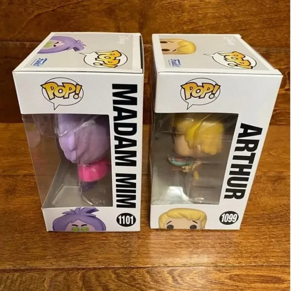 FUNKO POP Disney The Sword In The Stone Arthur 1099 & Madam Mim 1101 4 Inch
